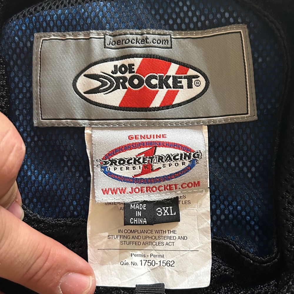 Joe Rocket Phoenix Black Motorcycle Jacket with Protective Padding - Picture 2 of 3